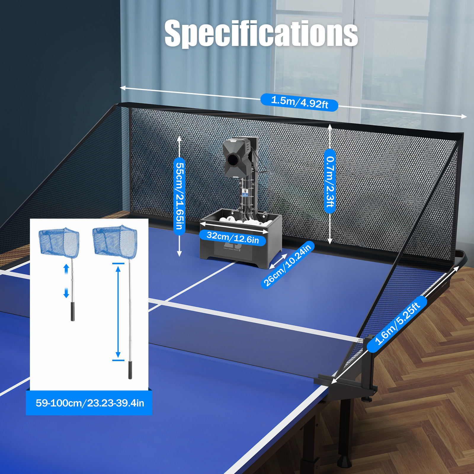 Table Tennis Robot with Net&10 - Robot Ball Machine 评论和价格